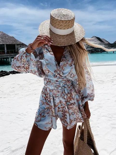 Boho Beach Jumpsuit: Summer Elegance - Sí Fashions