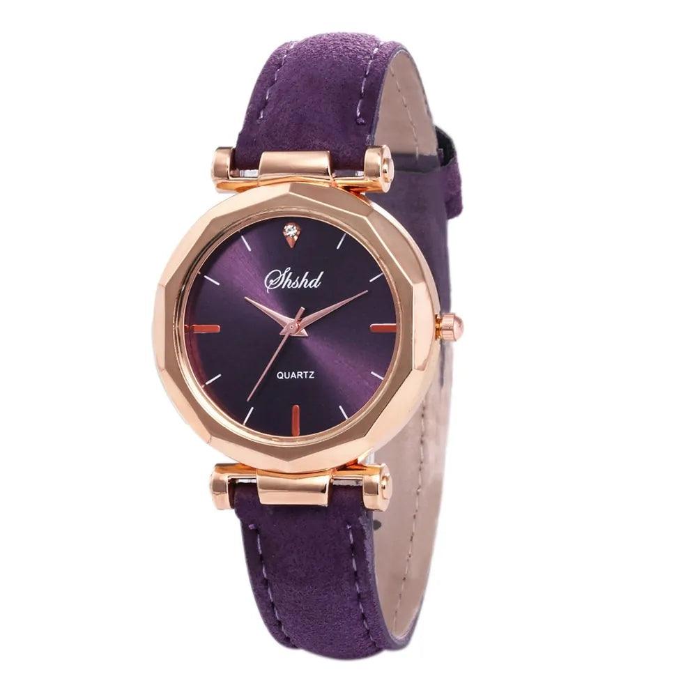 Fashion Women Leather Casual Quartz Watch - Sí Fashions