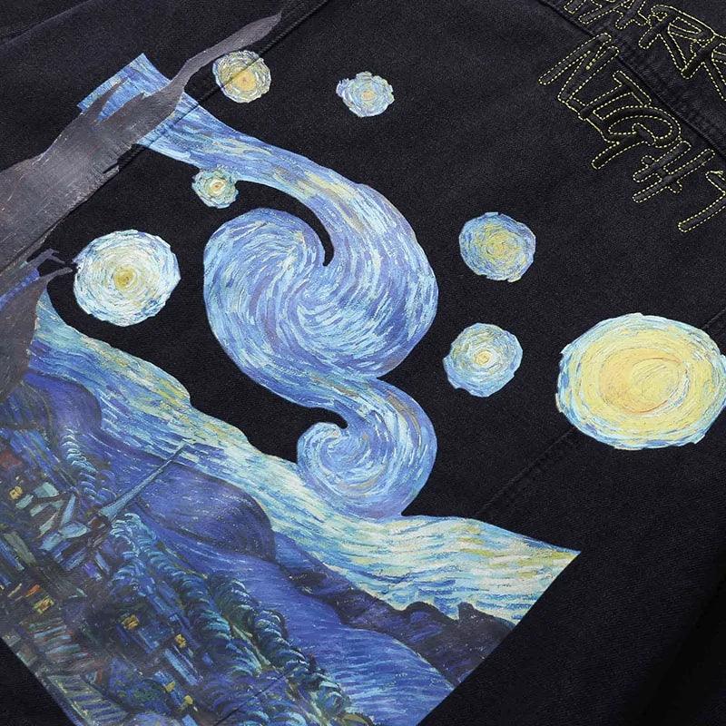 Van Gogh Starry Night Denim Jacket - Sí Fashions