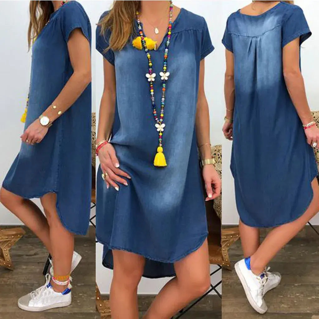 Women's Summer Vintage Denim Dress