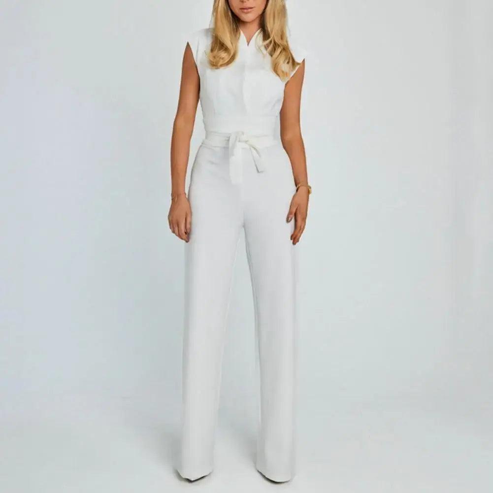 High-Waist Wide Leg Summer Jumpsuit - Sí Fashions