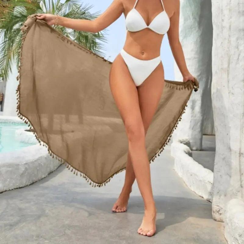 Womens Long Beach Cover Up Sarong - Sí Fashions