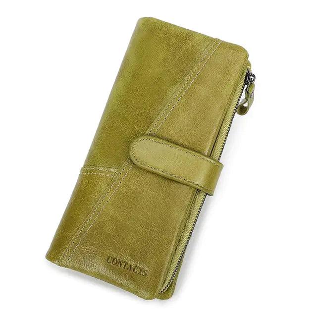 Women's Genuine Leather Long Wallet - Sí Fashions