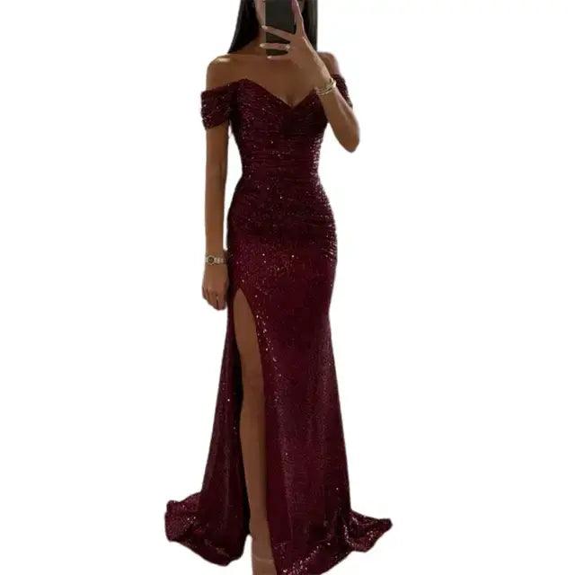 Sequined Elegant Dress - Sí Fashions