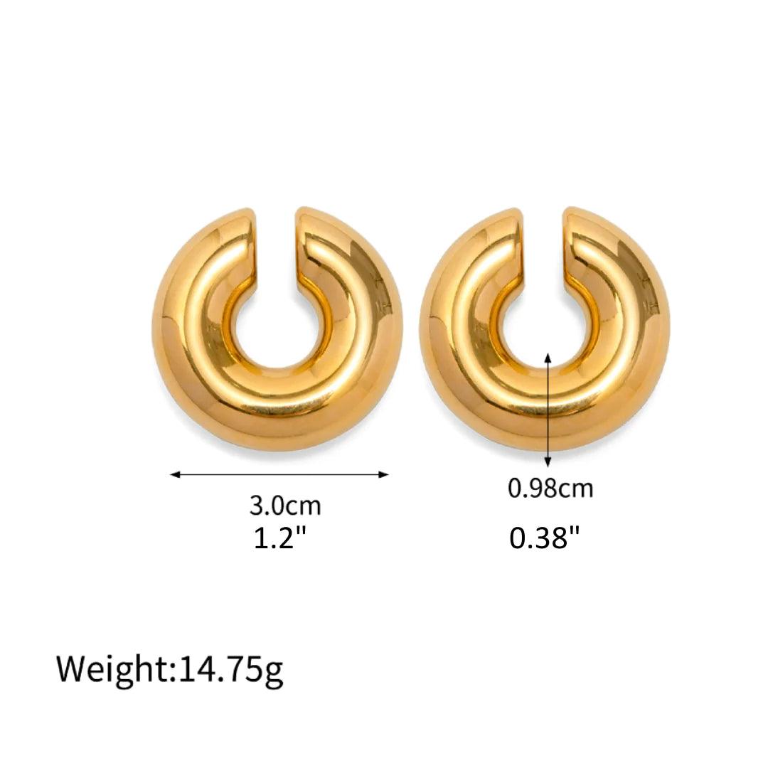 18K Gold Tamara Ear Cuffs - Stylish Earrings - Sí Fashions