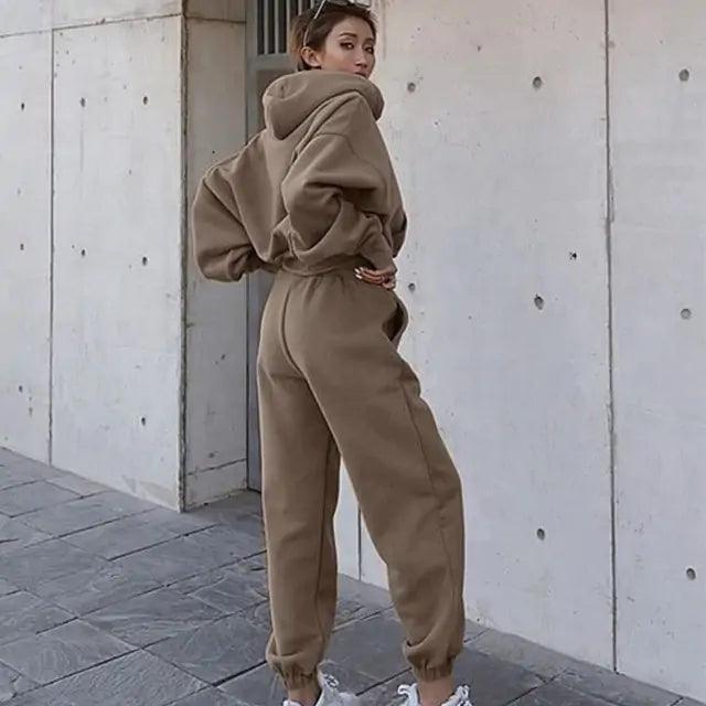 Women Warm Hoodie and Pants Set - Sí Fashions