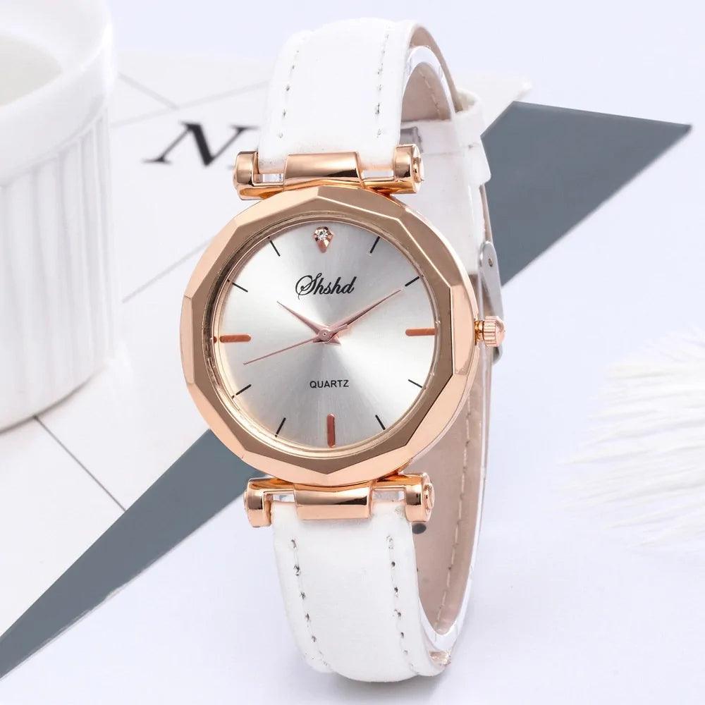 Fashion Women Leather Casual Quartz Watch - Sí Fashions