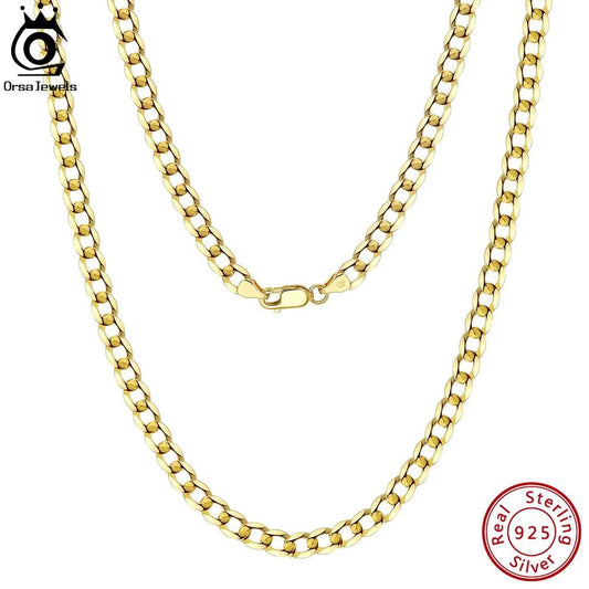 ORSA JEWELS Chain Necklace .925 Silver - Sí Fashions