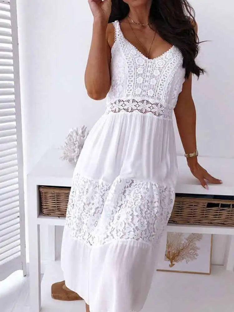 Boho Midi Dress Women Sexy Backless Dress - Sí Fashions