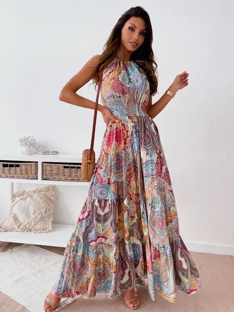 Sexy Floral Backless Dress - Sí Fashions