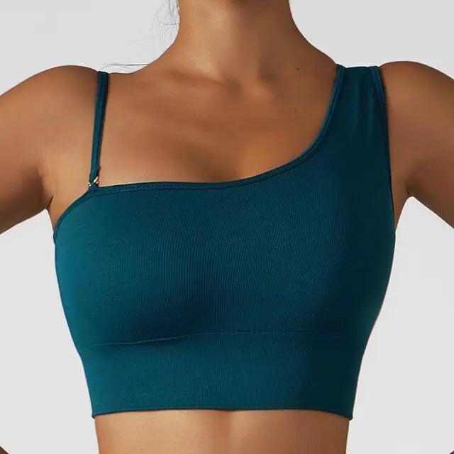 Summer Sexy Oblique Shoulder Yoga Top - Sí Fashions