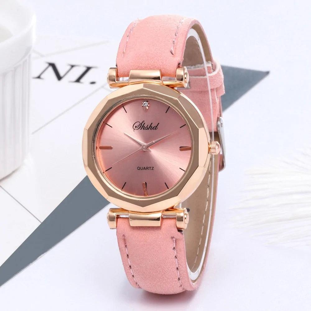 Fashion Women Leather Casual Quartz Watch - Sí Fashions