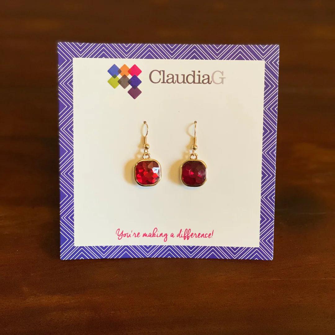 Cube Crystal Earrings - Sí Fashions