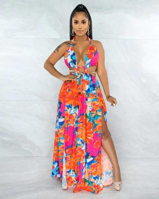 Floral Print Summer Dress - Sí Fashions