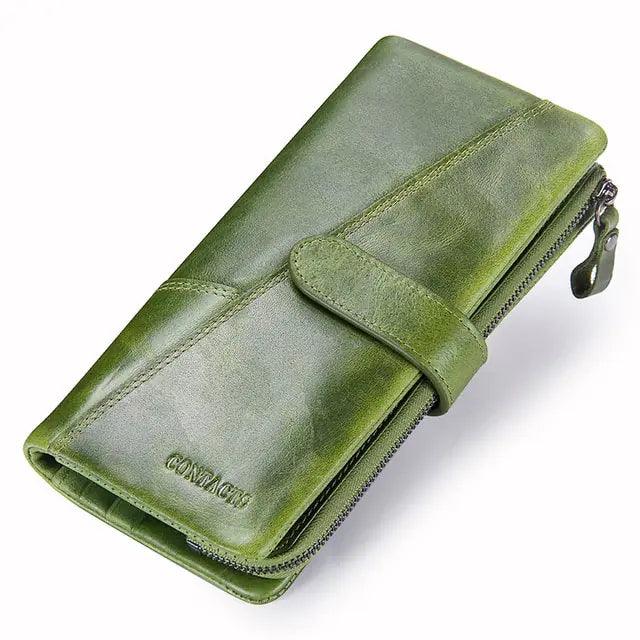 Women's Genuine Leather Long Wallet - Sí Fashions