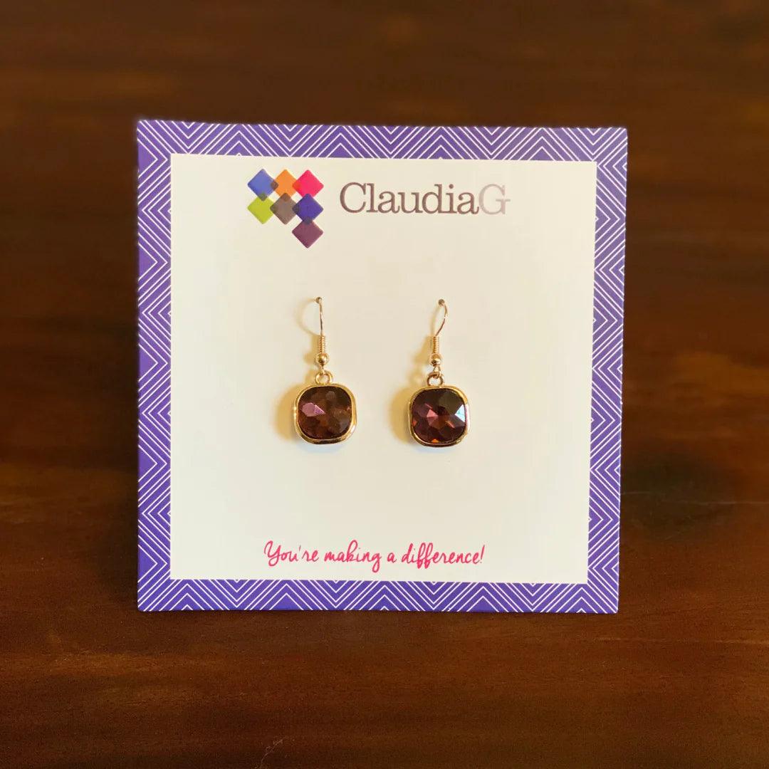 Cube Crystal Earrings - Sí Fashions