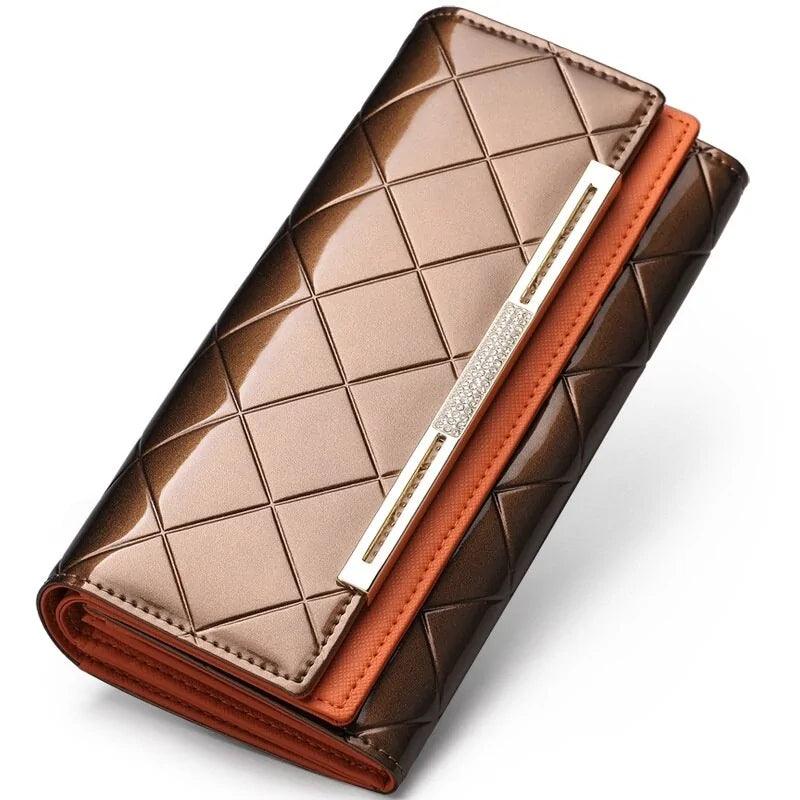 Women's Luxury Cowhide Leather Party Clutch Wallet - Sí Fashions