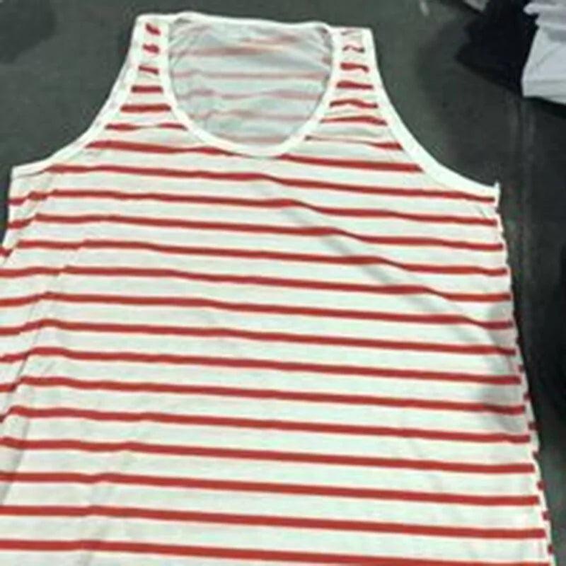 Men's Striped Sleeveless Tank Tops for Summer - Sí Fashions