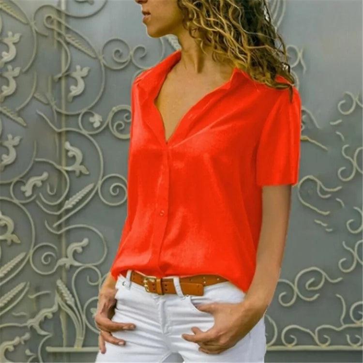 Women's Summer Chiffon Blouse | Long Sleeve and Several Colors