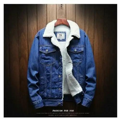 Men Light Blue Jean Jacket - Sí Fashions