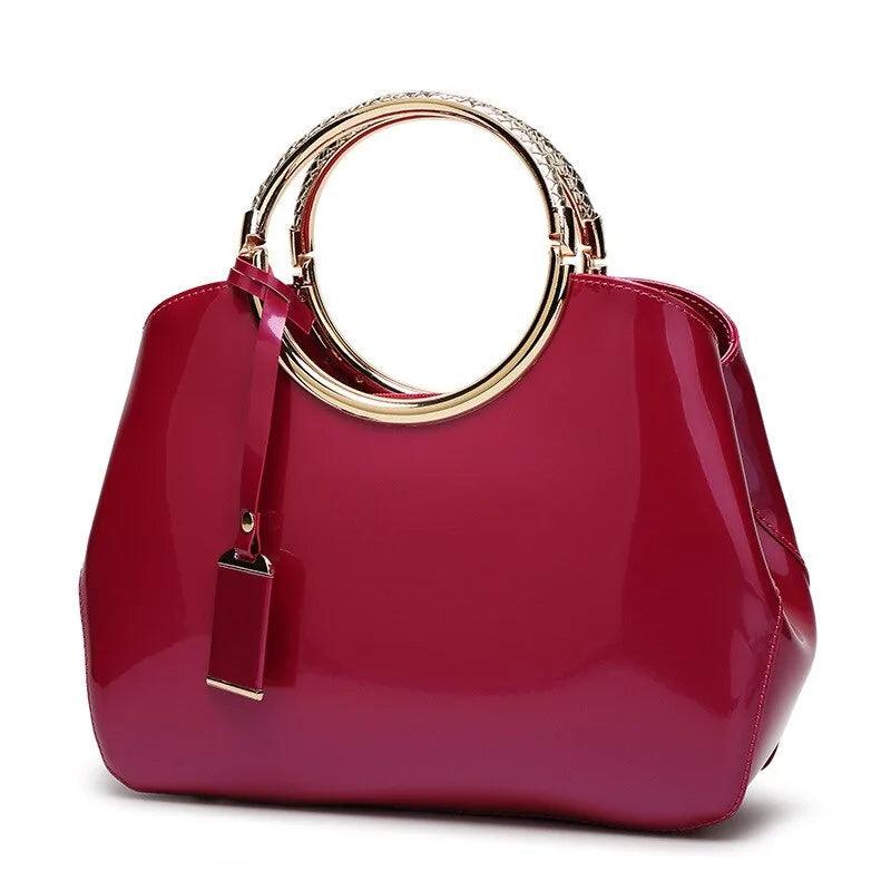 High Quality Patent Leather Tote Women's Bag - Sí Fashions