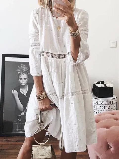 Boho Midi Dress Women Sexy Backless Dress - Sí Fashions