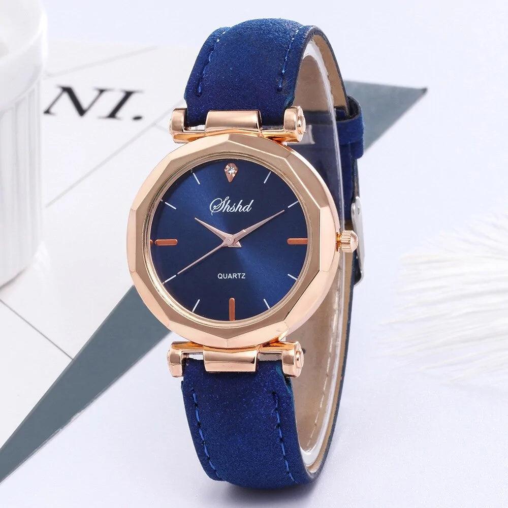 Fashion Women Leather Casual Quartz Watch - Sí Fashions