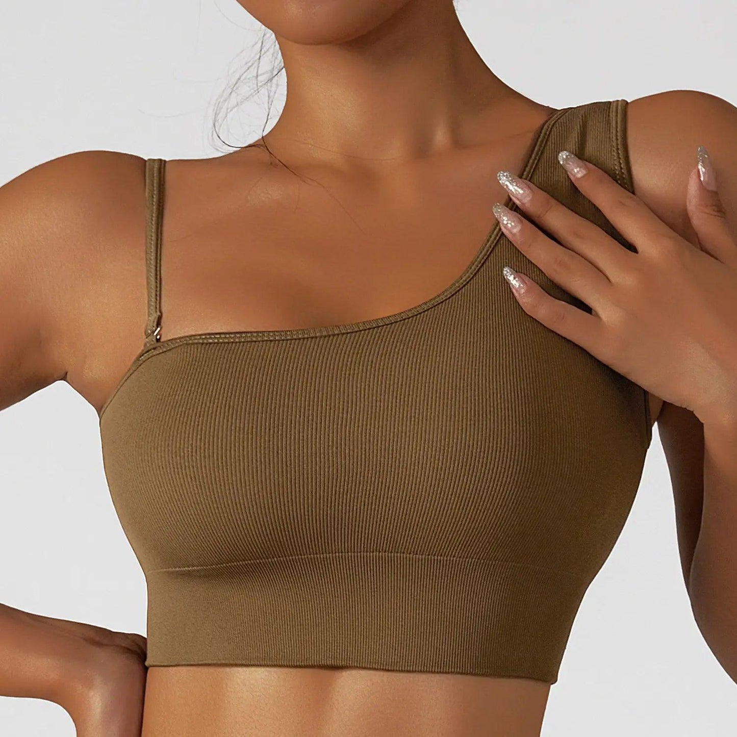 Summer Sexy Oblique Shoulder Yoga Top - Sí Fashions