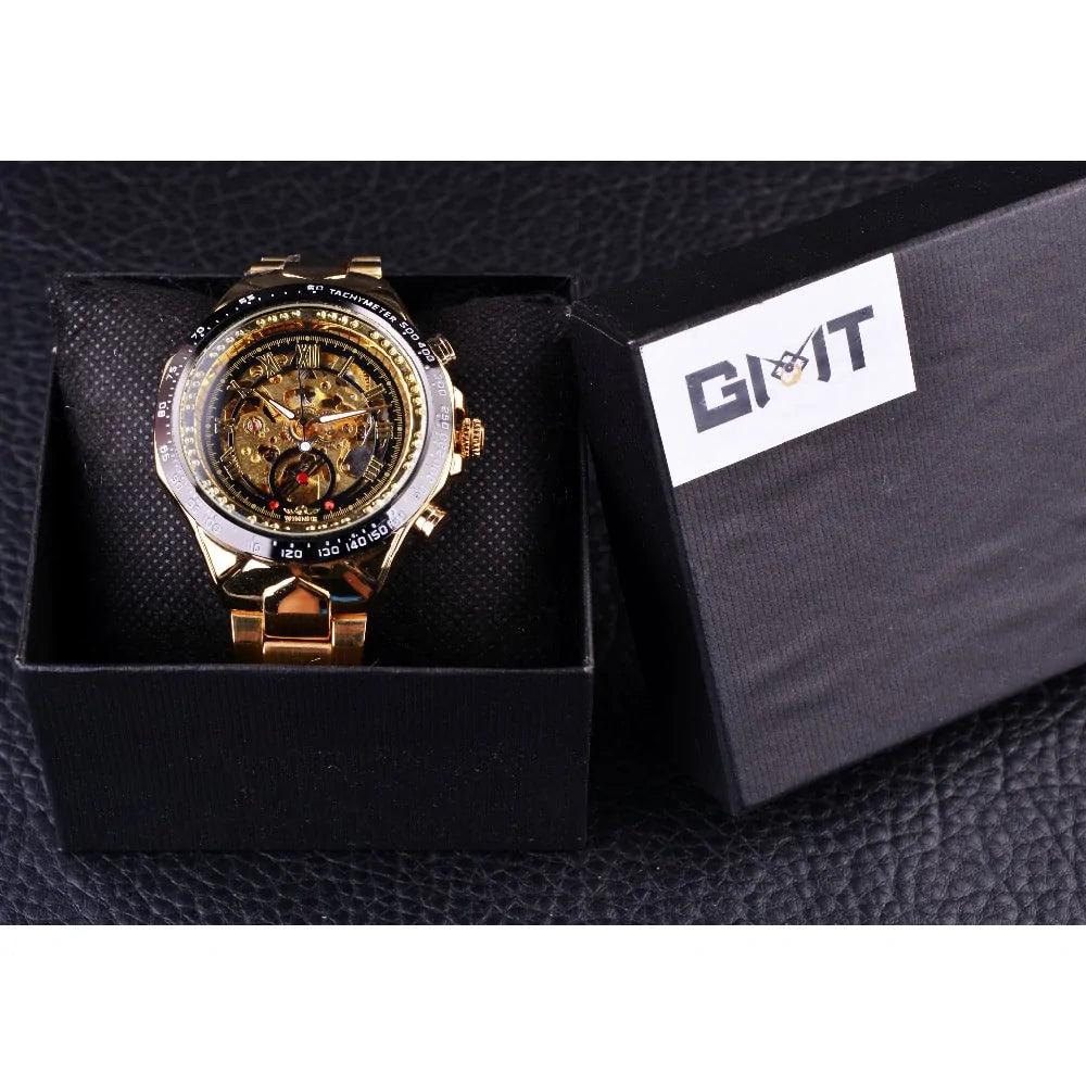 Men's Mechanical Sport Golden Watch - Sí Fashions