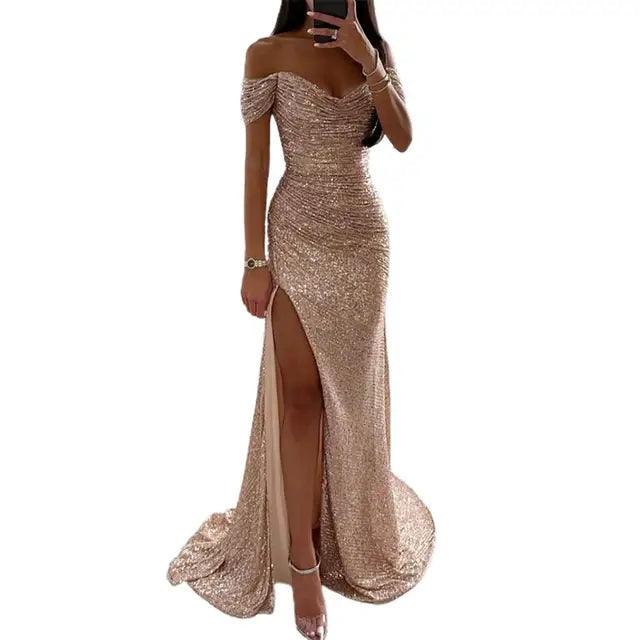 Sequined Elegant Dress - Sí Fashions