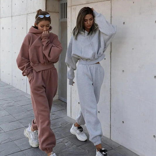 Women Warm Hoodie and Pants Set - Sí Fashions