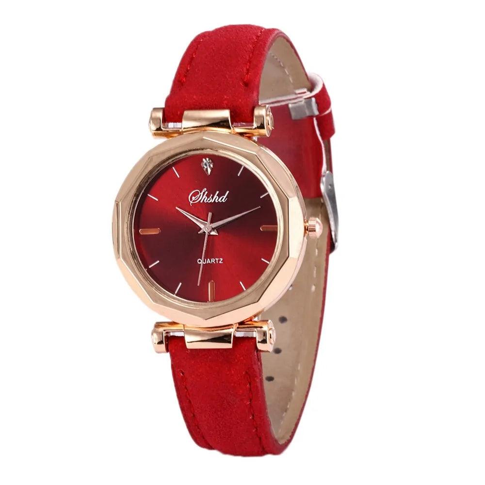 Fashion Women Leather Casual Quartz Watch - Sí Fashions