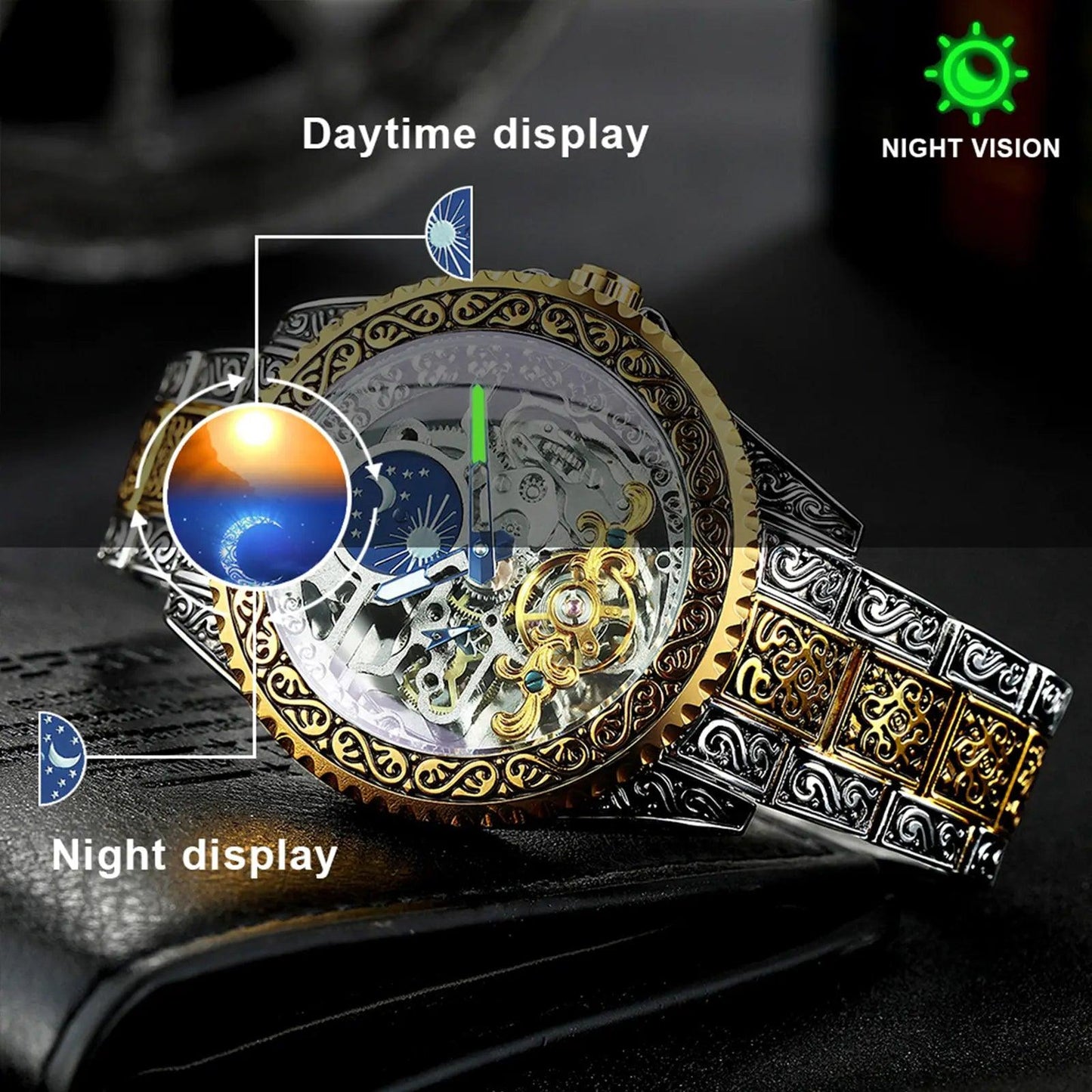 Luxury Moon Phase Mechanical Watches - Sí Fashions