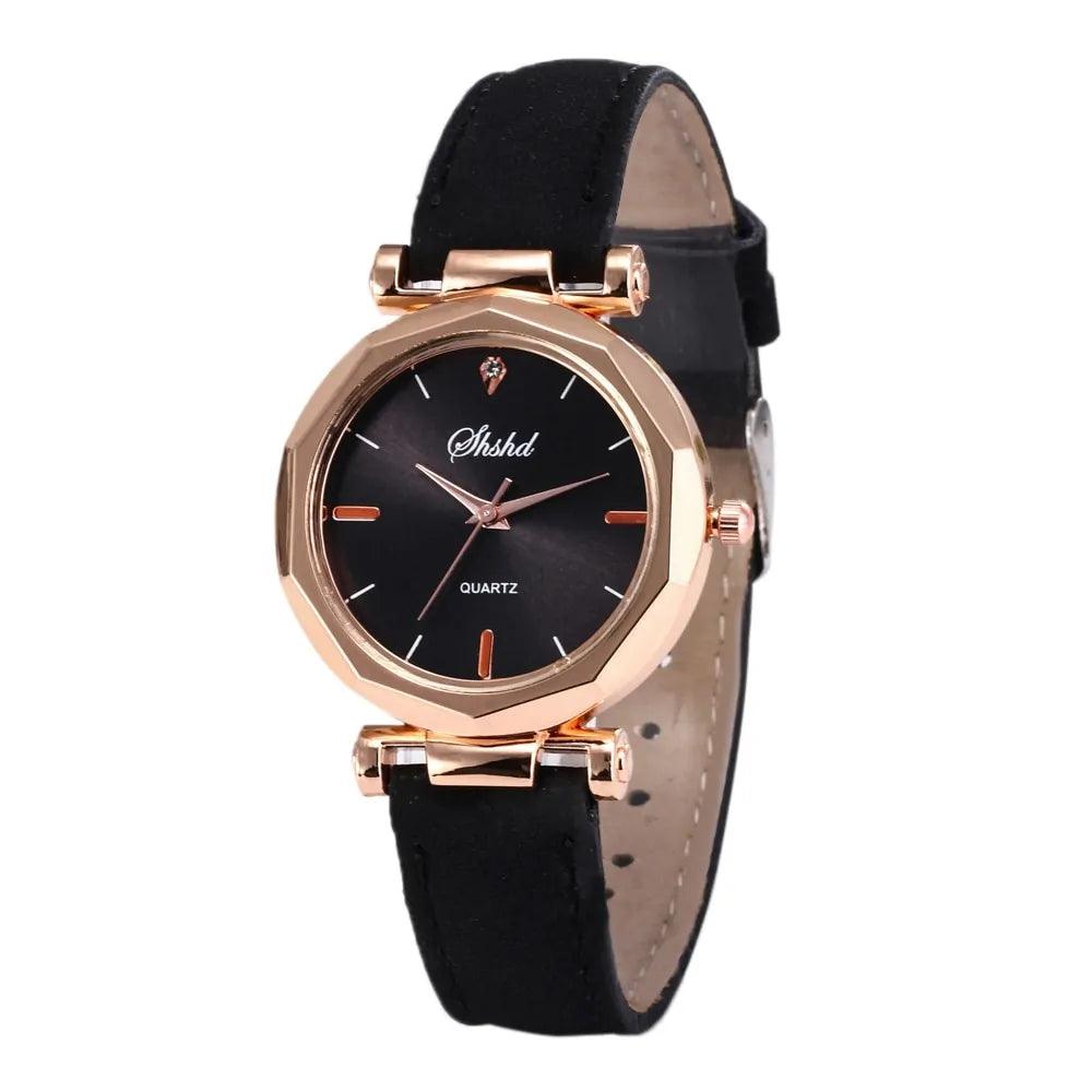 Fashion Women Leather Casual Quartz Watch - Sí Fashions