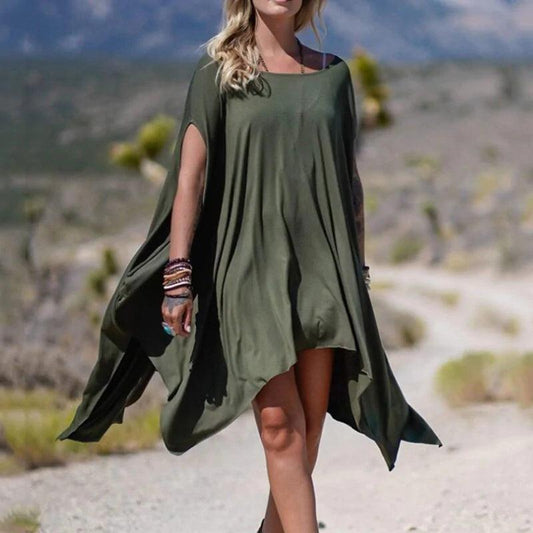 Fashion Batwing Sleeve Beach Dress - Sí Fashions