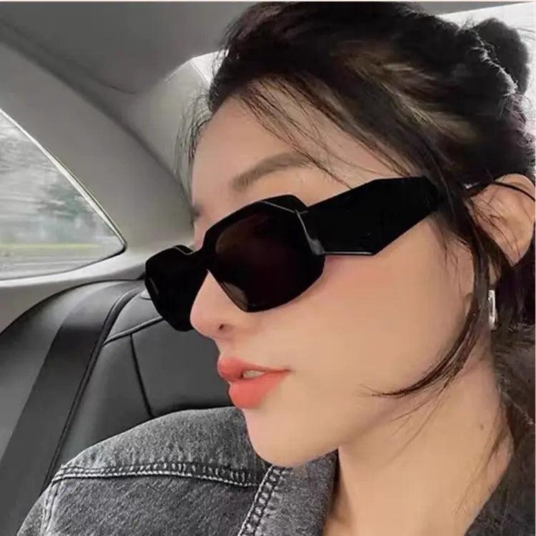 Small UV400 Polygon Rectangle Sunglasses - Sí Fashions