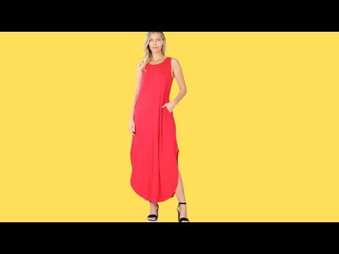 Viscose Sleeveless Maxi Dress