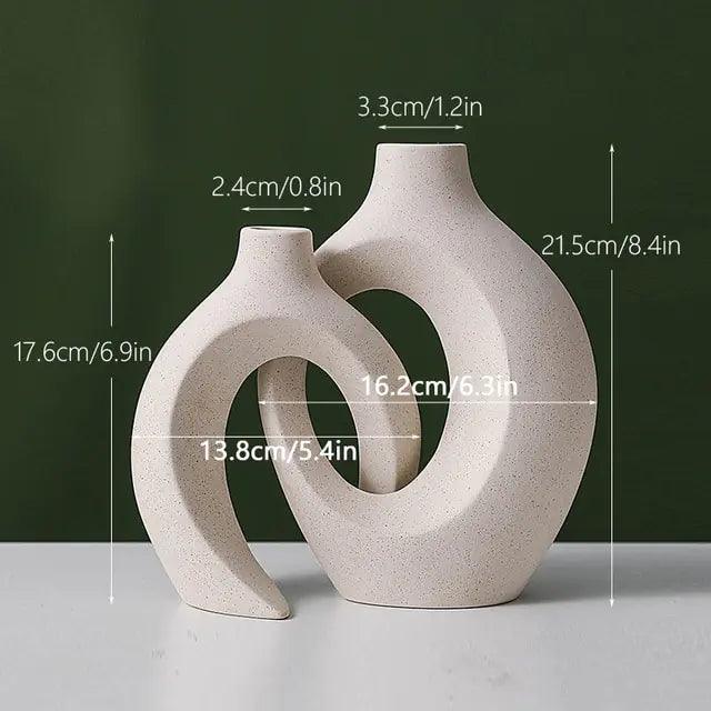 Nordic Ceramic Interlock Vase - Sí Fashions