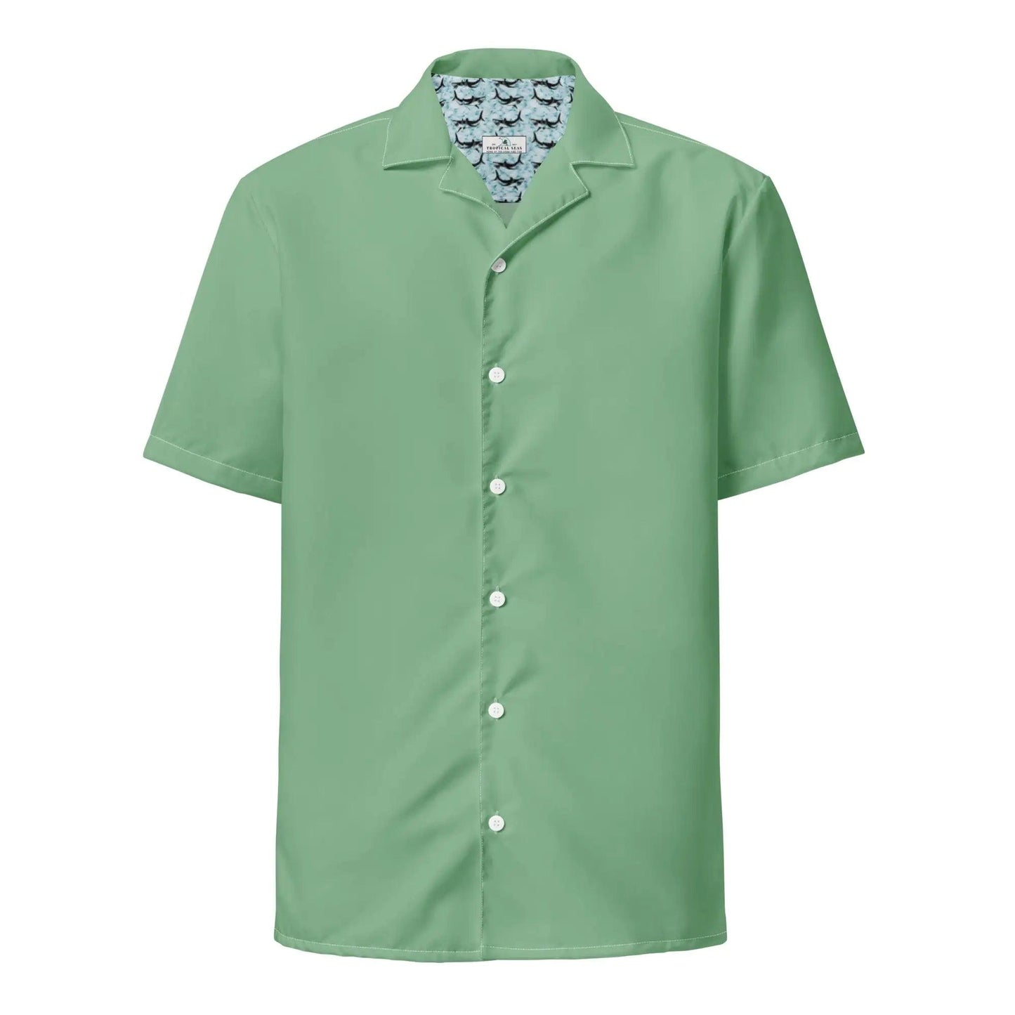 Men's Palm Green Button Shirt - Sí Fashions