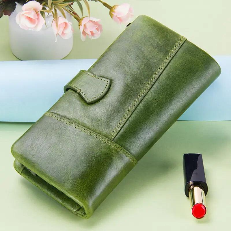 Women's Genuine Leather Long Wallet - Sí Fashions