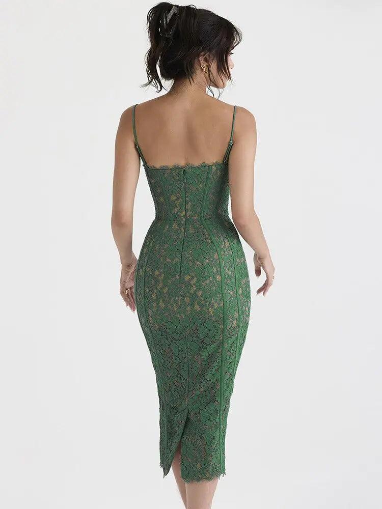 Elegant Backless Midi Dress - Sí Fashions