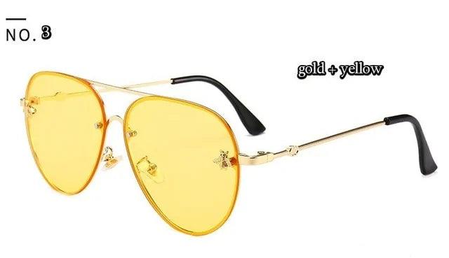 Luxury Bee Pilot Sunglasses - Sí Fashions