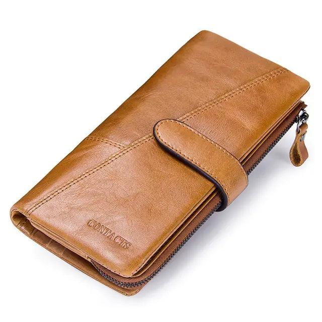 Women's Genuine Leather Long Wallet - Sí Fashions