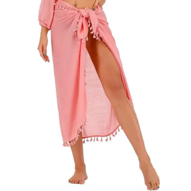 Womens Long Beach Cover Up Sarong - Sí Fashions