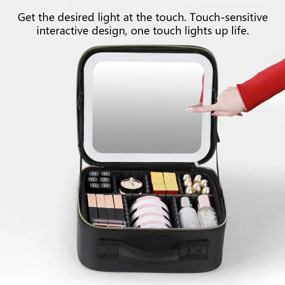 Smart LED Cosmetic Case with Mirror - Sí Fashions