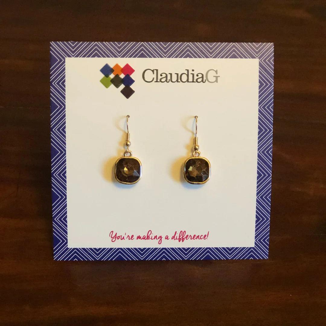 Cube Crystal Earrings - Sí Fashions