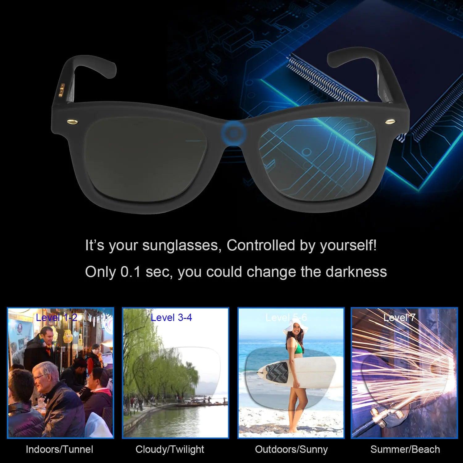 Sunglasses with Variable Electronic Tint Control - Sí Fashions