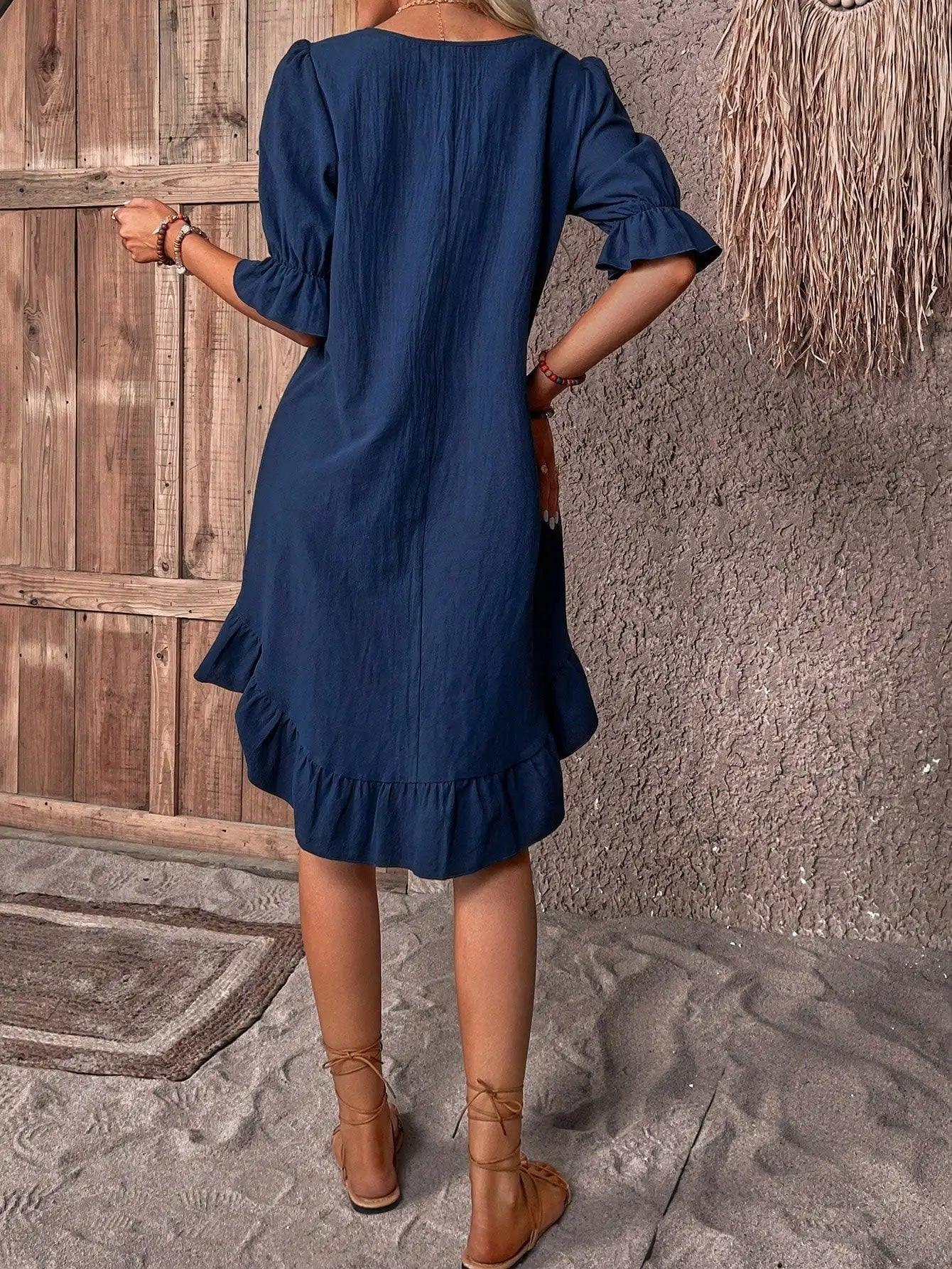 Summer Dress with Ruffles - Sí Fashions