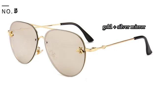 Luxury Bee Pilot Sunglasses - Sí Fashions