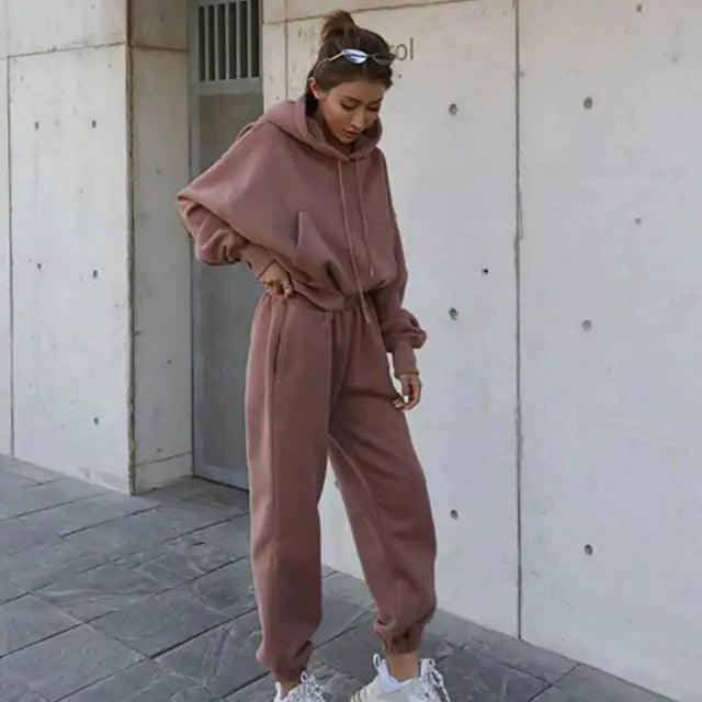 Women Warm Hoodie and Pants Set - Sí Fashions